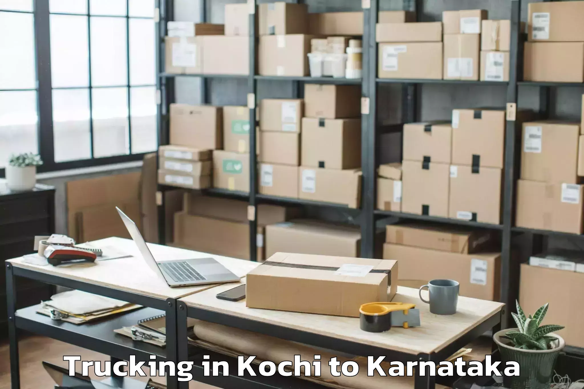 Top Kochi to Mangalore University Mangalore Trucking Available